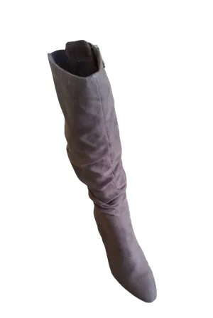 Marco Tozzi Taupe Heeled Slouch Boot
