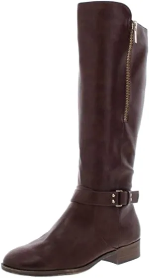 Material Girl Women's Winnnie Strap Riding Boots Med Brown Size 5.5 M