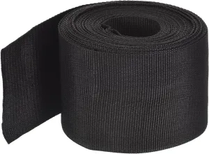 MECCANIXITY Lightweight Polypropylene Webbing Strap 4" 10 Yard Backpack Strapping Band Black for Outdoor Luggage Cargo Straps