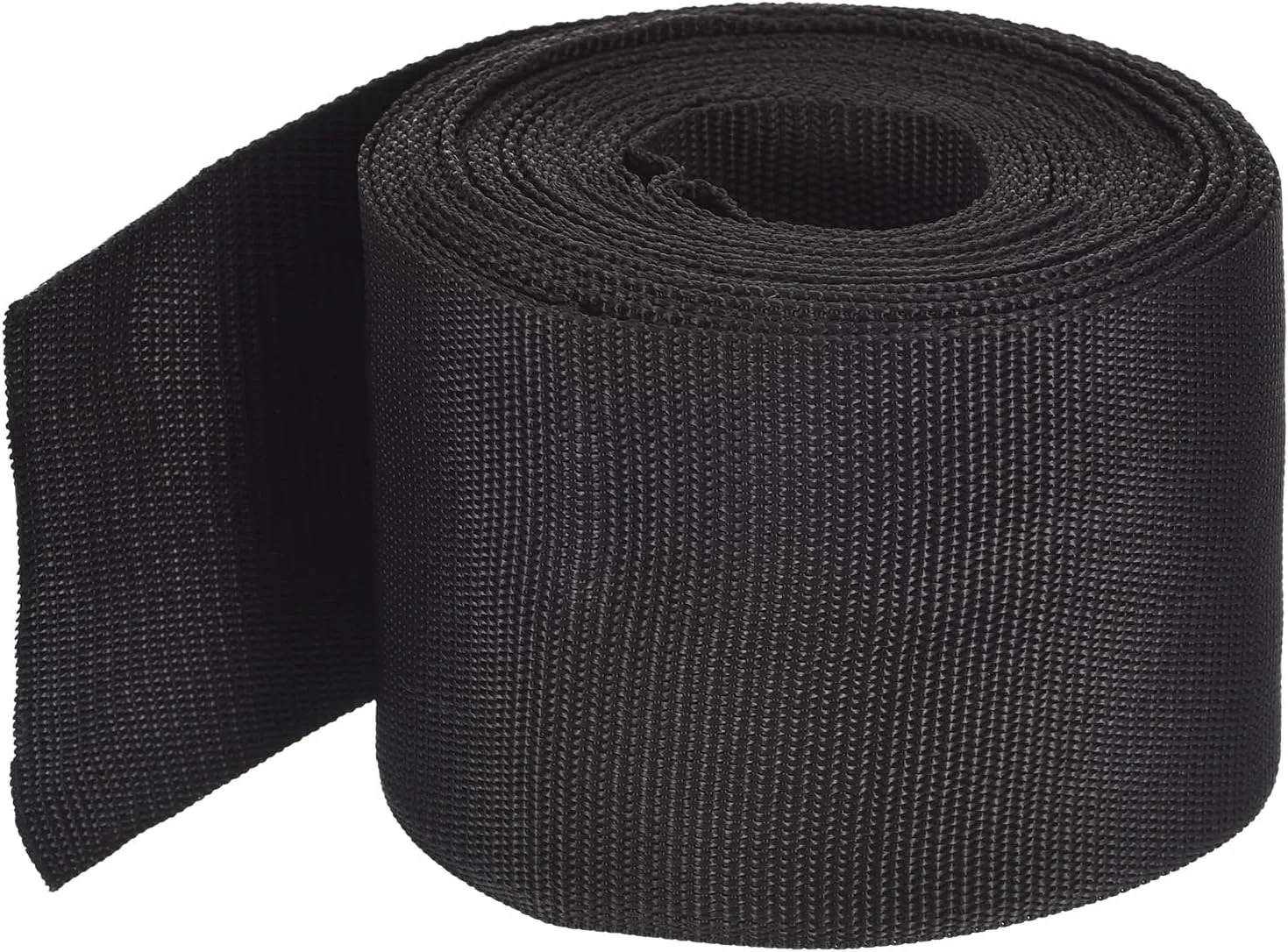 MECCANIXITY Lightweight Polypropylene Webbing Strap 4" 10 Yard Backpack Strapping Band Black for Outdoor Luggage Cargo Straps