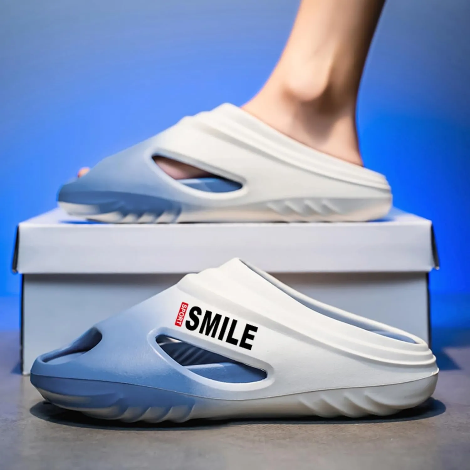 Men's Chunky - Soled Clogs Garden Shoes, Lightweight Slip - On Slippers. Ideal for Outdoor Walking and Summer Beach outings.