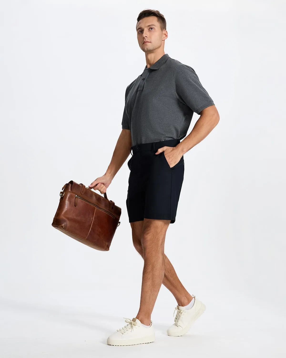Men's Classic Fit 7/9/11 Inch Golf Shorts Lightweight Long Stretch Hiking Short with 4 Pockets for Casual Work