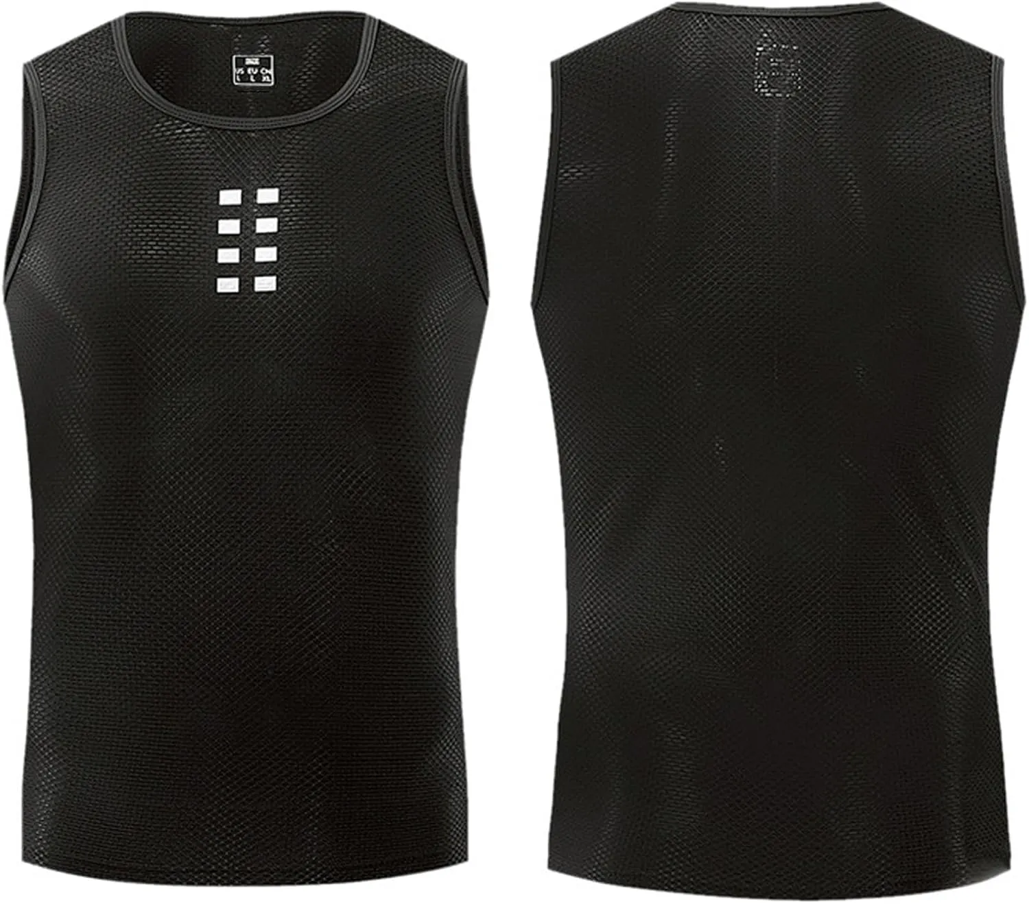 Mens Cycling Jacket Vest, Reflective Logo, Moisture Wicking and Breathable for Biking, Running, Outdoor Sports