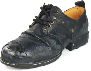 Men's Grippy Black Iron Piece Toe-tipped Design Chukka Boots Lace-up Motorcycle Casual Leather Dress Ankle Boot for Men Fashion 6015-3-A-R