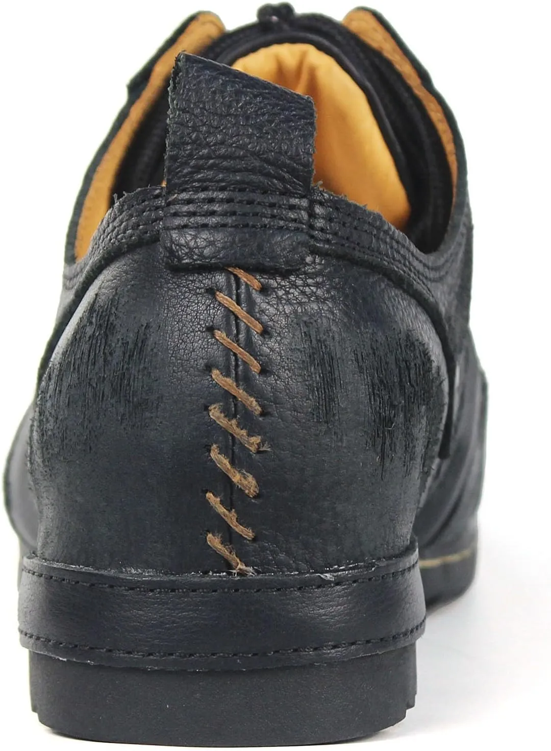 Men's Grippy Black Iron Piece Toe-tipped Design Chukka Boots Lace-up Motorcycle Casual Leather Dress Ankle Boot for Men Fashion 6015-3-A-R