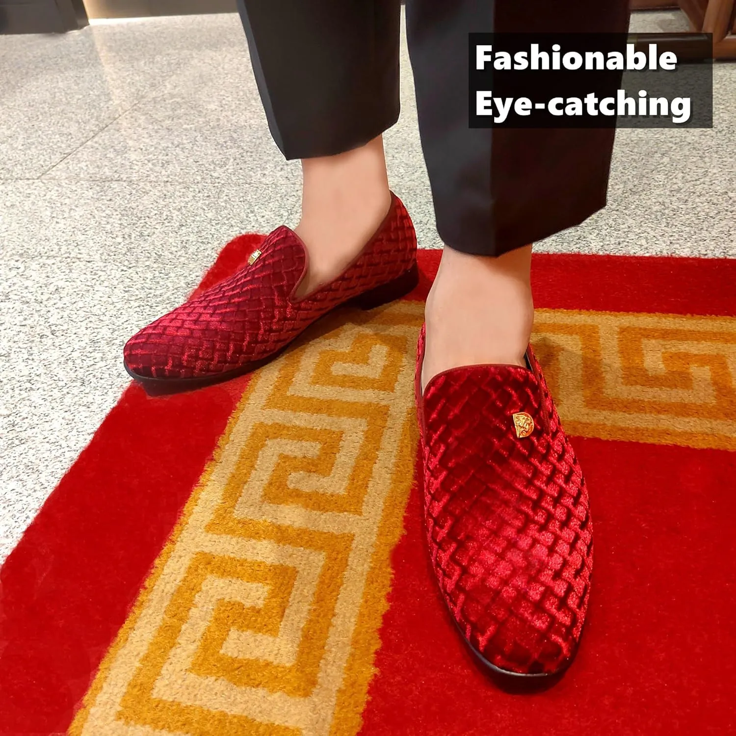 Men's Penny Slip-on Velvet Loafer Suede Dress Shoes Designer Smoking Slipper Prom Wedding Shoes