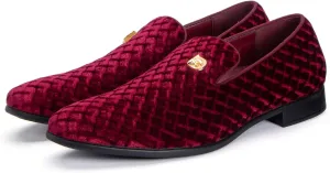Men's Penny Slip-on Velvet Loafer Suede Dress Shoes Designer Smoking Slipper Prom Wedding Shoes