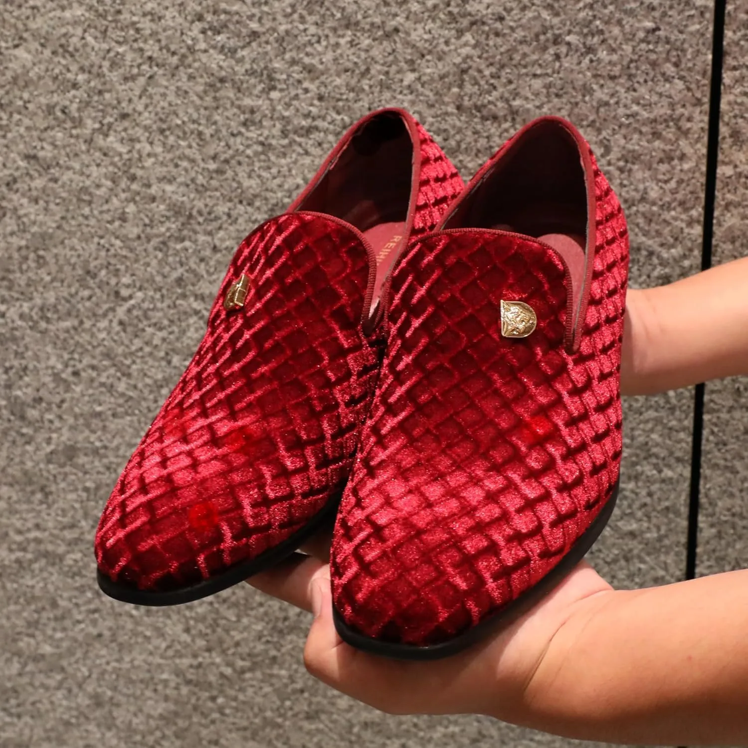 Men's Penny Slip-on Velvet Loafer Suede Dress Shoes Designer Smoking Slipper Prom Wedding Shoes