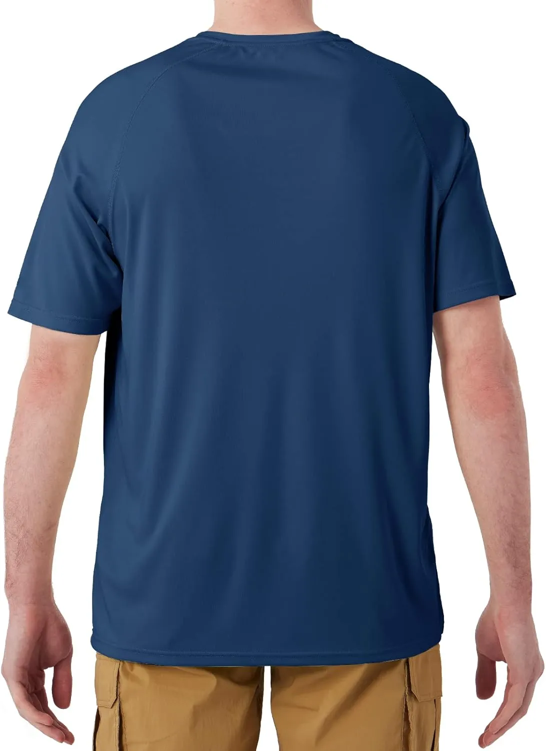 Men's UPF 50  Rash Guard Swim Shirt Short Sleeve Moisture Wicking Quick Dry Lightweight Wrinkle-Resistant