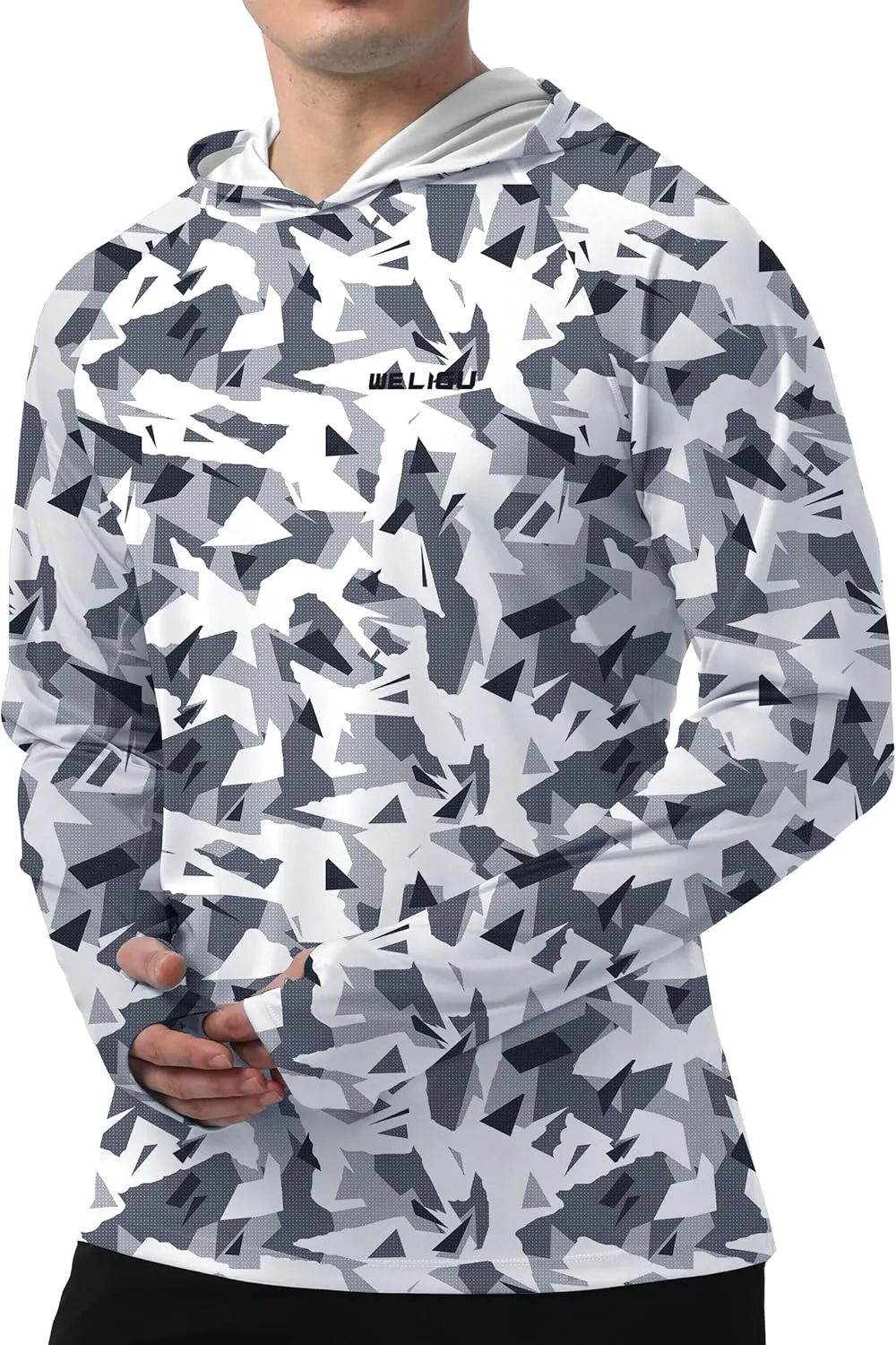 Men's UPF 50  Sun Protection Hoodie Shirt Long Sleeve SPF Fishing Outdoor UV Hiking Lightweight Shirts