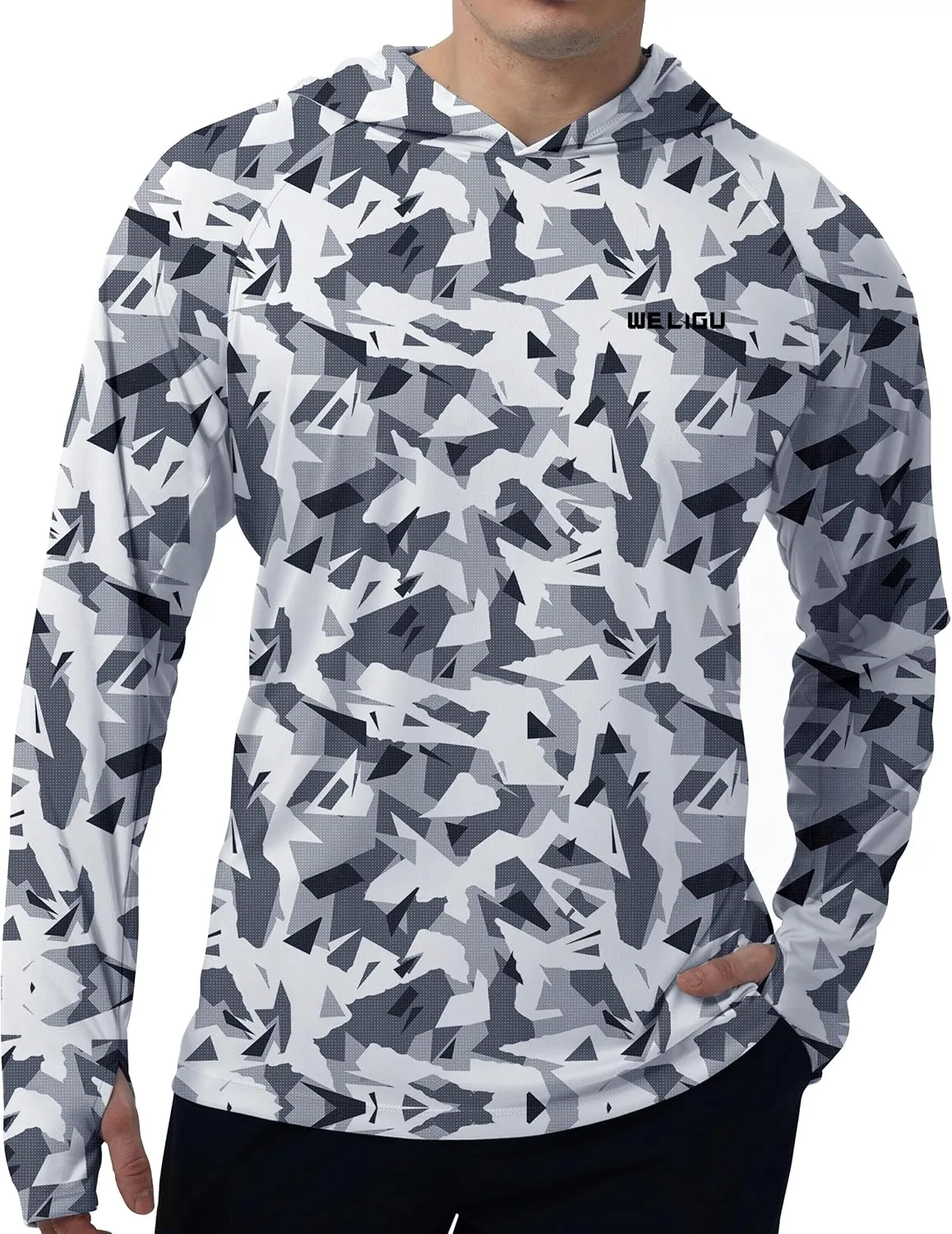 Men's UPF 50  Sun Protection Hoodie Shirt Long Sleeve SPF Fishing Outdoor UV Hiking Lightweight Shirts