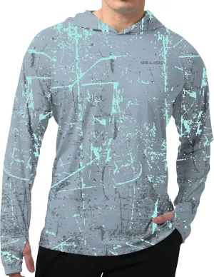 Men's UPF 50  Sun Protection Hoodie Shirt Long Sleeve SPF Fishing Outdoor UV Hiking Lightweight Shirts