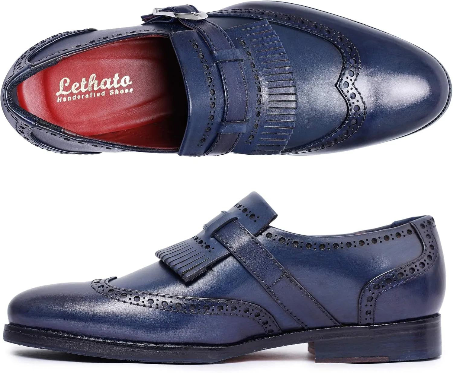 Men's Wingtip Brogue Kiltie Monk Strap Loafer Dress Shoes