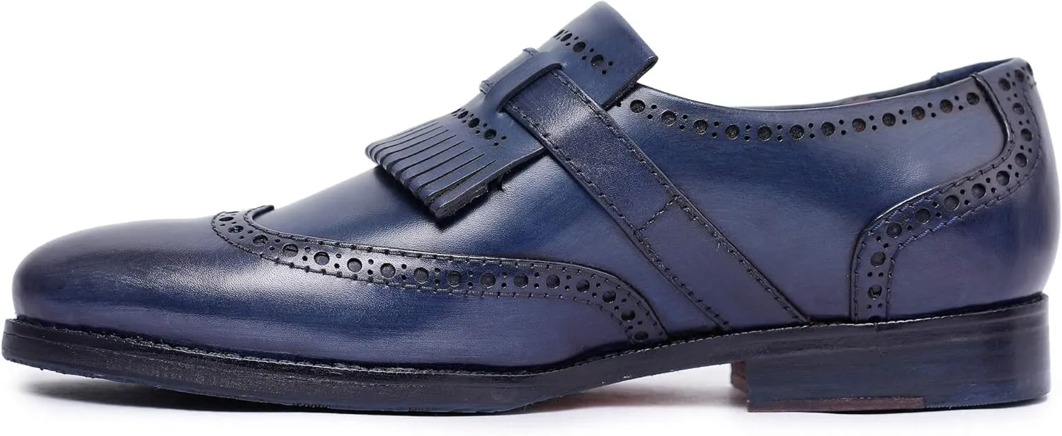 Men's Wingtip Brogue Kiltie Monk Strap Loafer Dress Shoes