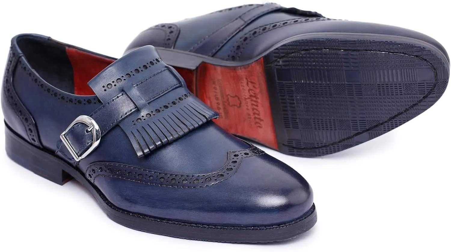 Men's Wingtip Brogue Kiltie Monk Strap Loafer Dress Shoes