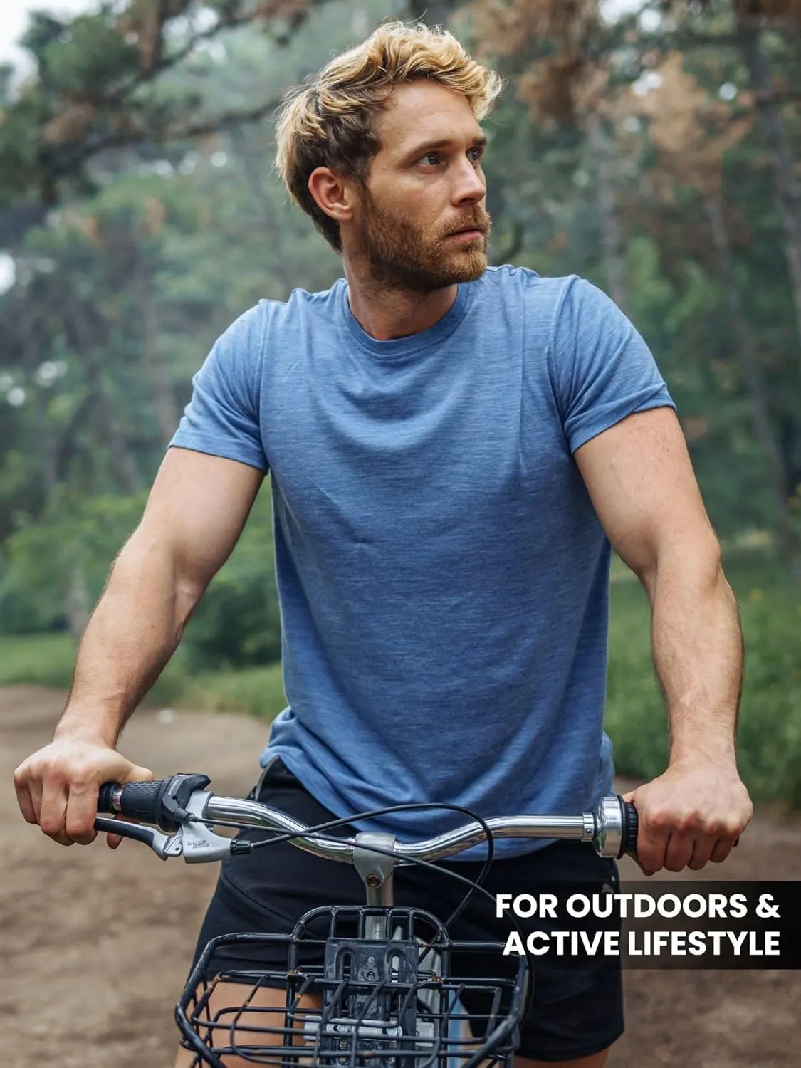 Merino.tech Merino Wool T-Shirt Mens - 100% Organic Merino Wool Undershirt Lightweight Base Layer