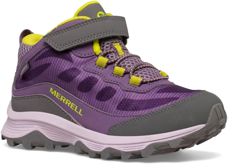 Merrell Kids' Moab Speed Mid Alternative Closure Waterproof Hiking Boot
