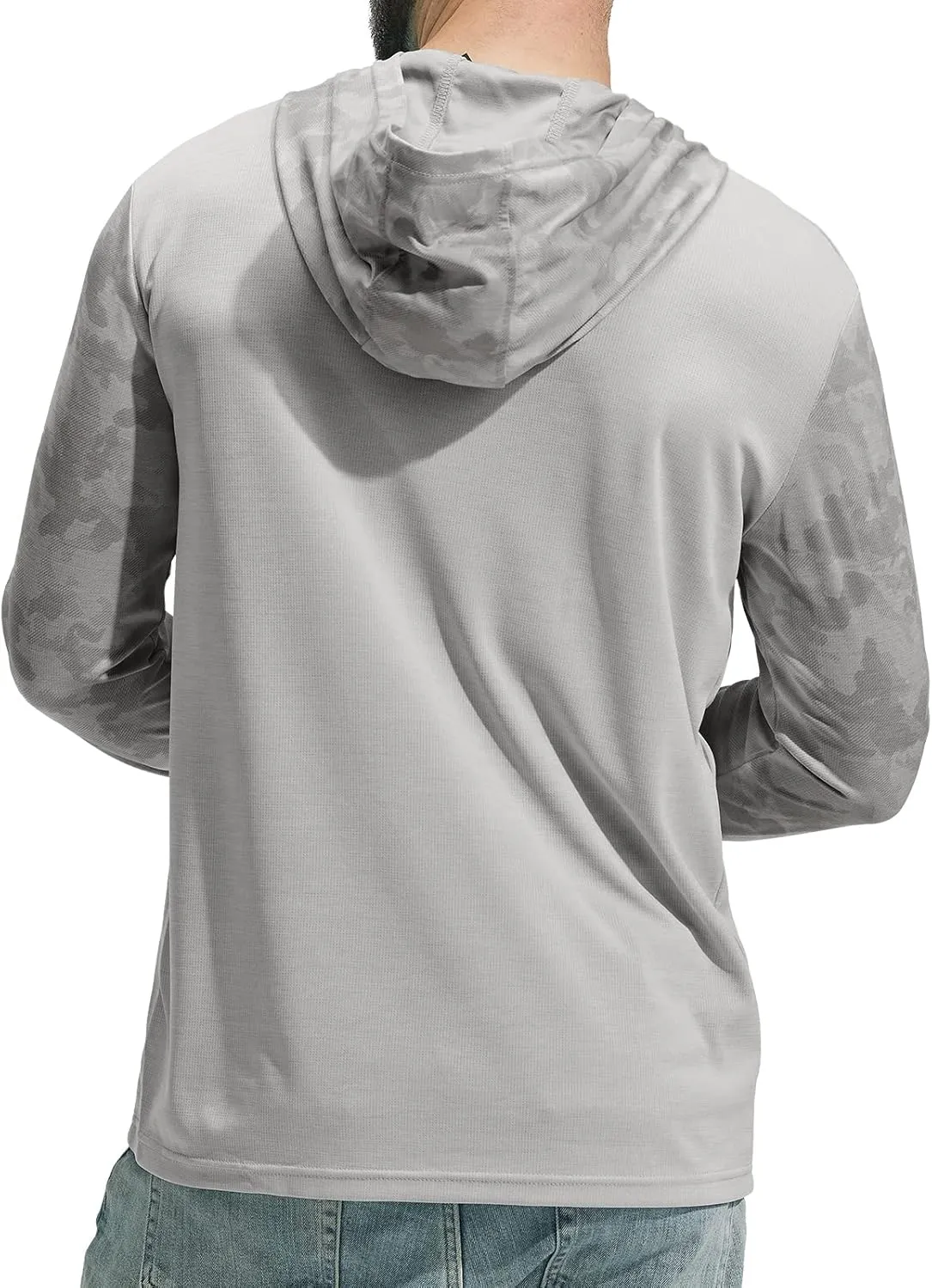 MIER Men's UPF 50  Sun Protection Hoodie Long Sleeve SPF Fishing Hiking Running Thumbhole Shirts Hooded Quick Dry Lightweight