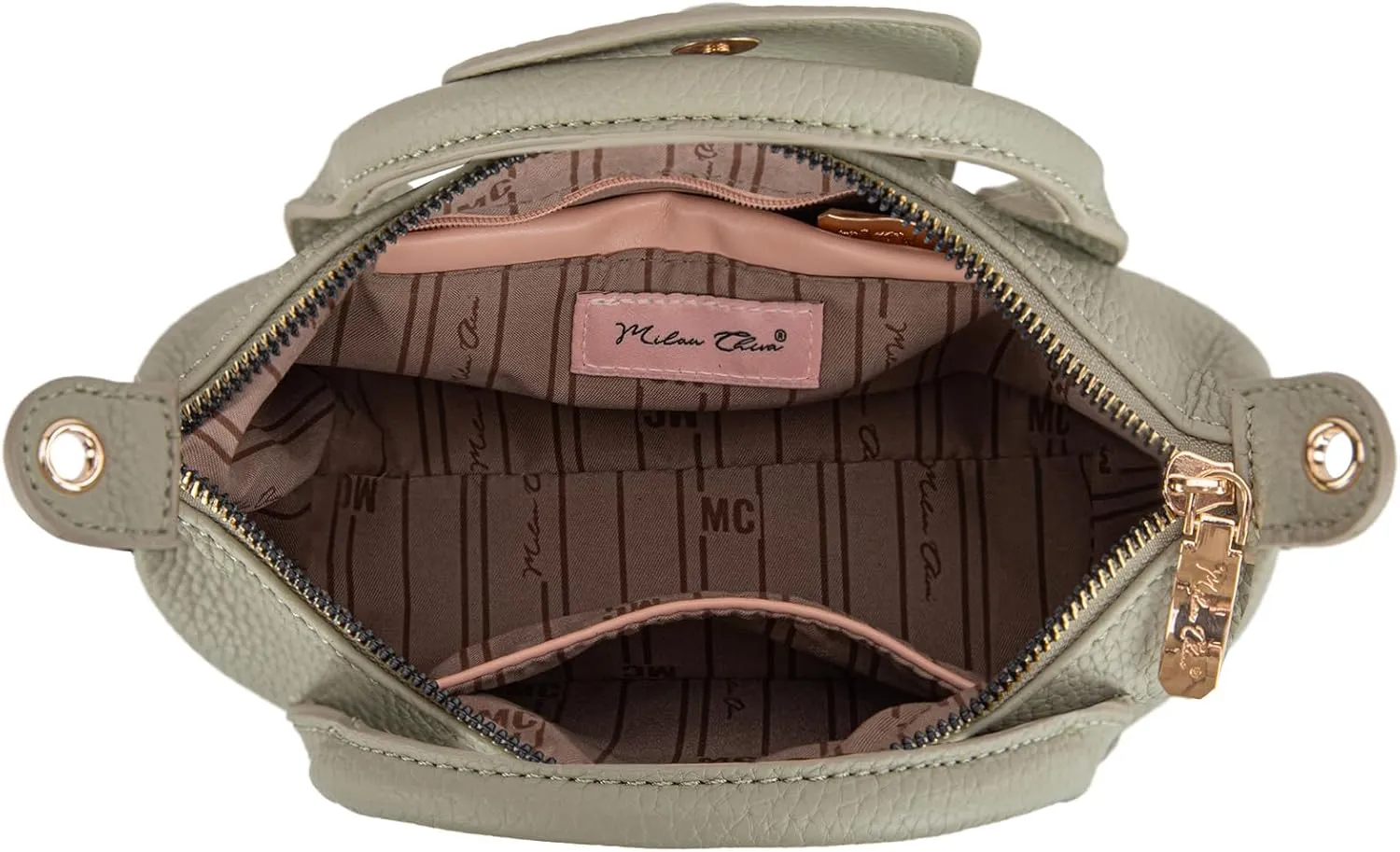 Milan Chiva Mini Crossbody Bag for Women Chic Elegant Satchel Small Top Handle Purse Lightweight