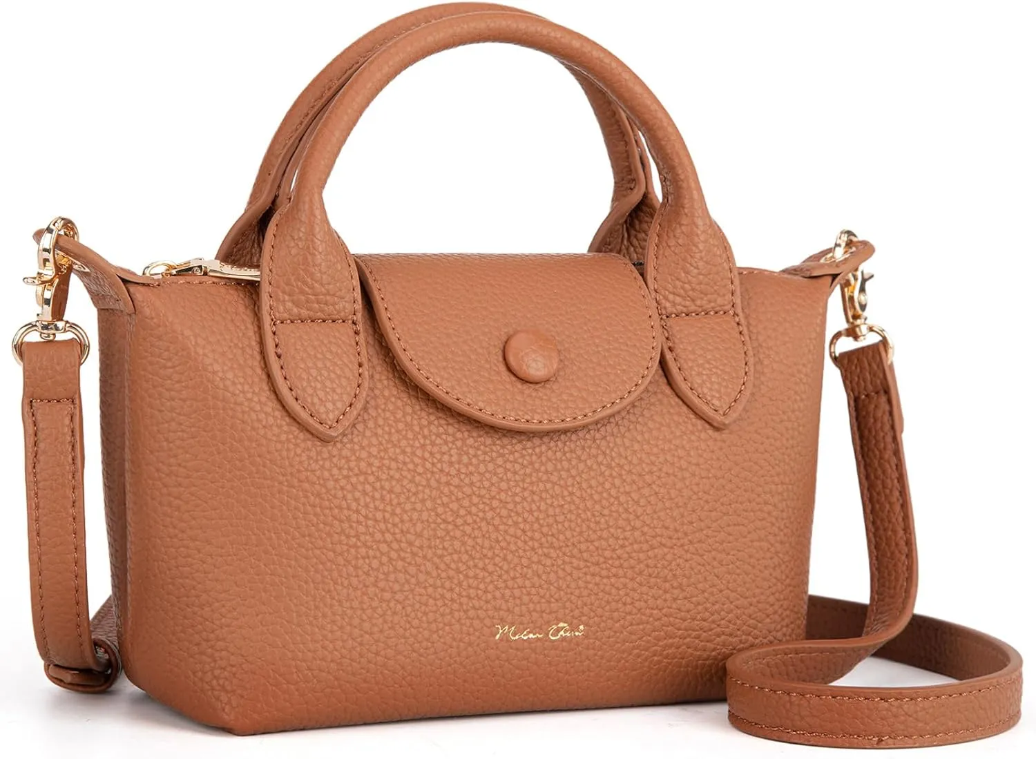 Milan Chiva Mini Crossbody Bag for Women Chic Elegant Satchel Small Top Handle Purse Lightweight