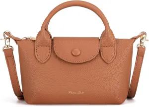 Milan Chiva Mini Crossbody Bag for Women Chic Elegant Satchel Small Top Handle Purse Lightweight