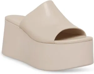Minshluu Womens Platform Wedge SIides Sandals Open Toe Slip on Lightweight Wedges Sandal