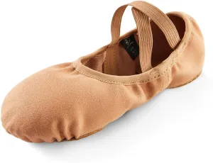 missfiona Ballet Shoes Women Stretch Canvas Performa Dance Slipper Split Sole Dance Flat for Adult