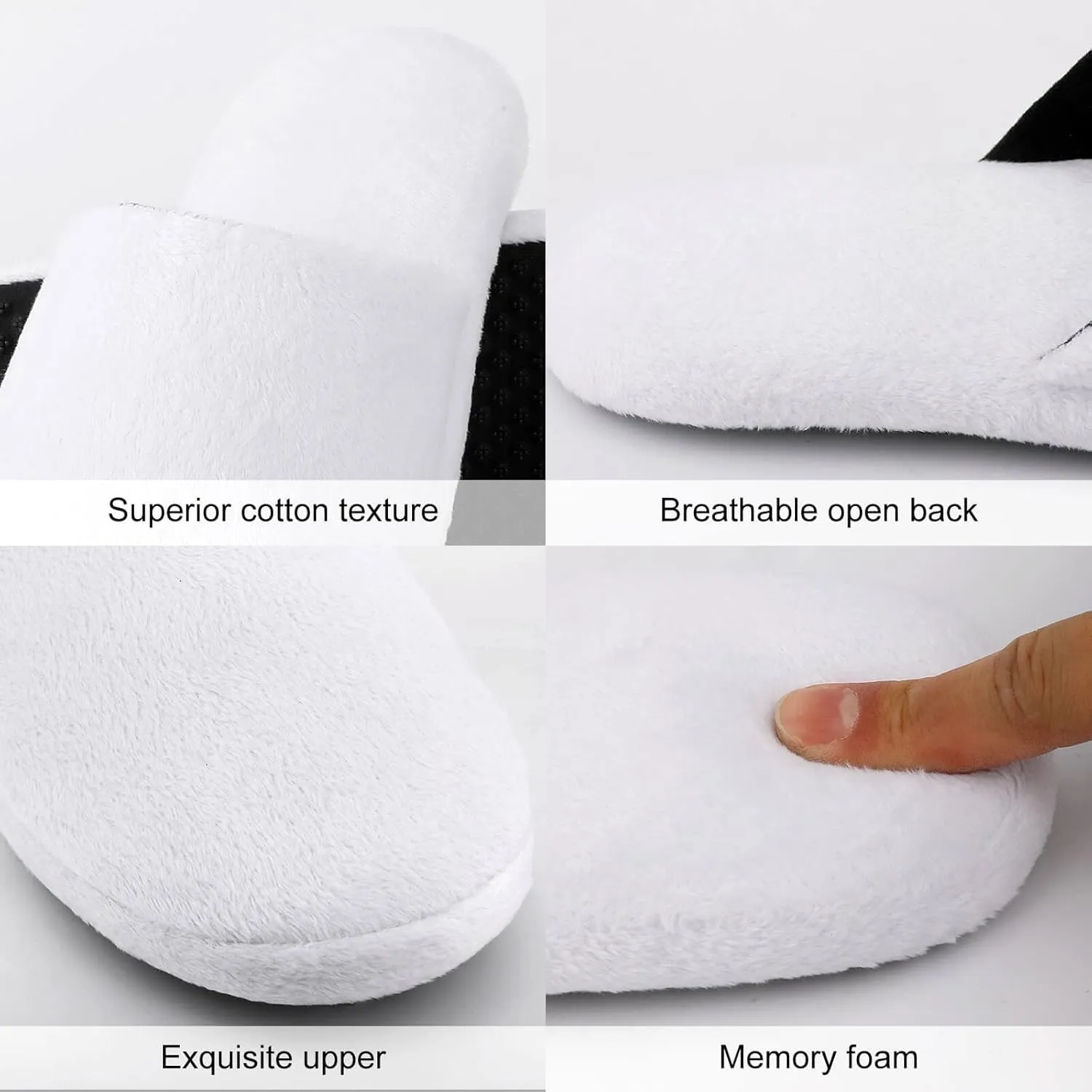 Misty Fog Pine Tree Forest Men's Cotton Slippers Slip-on House Slippers Warm Home Shoses with Rubber Sole