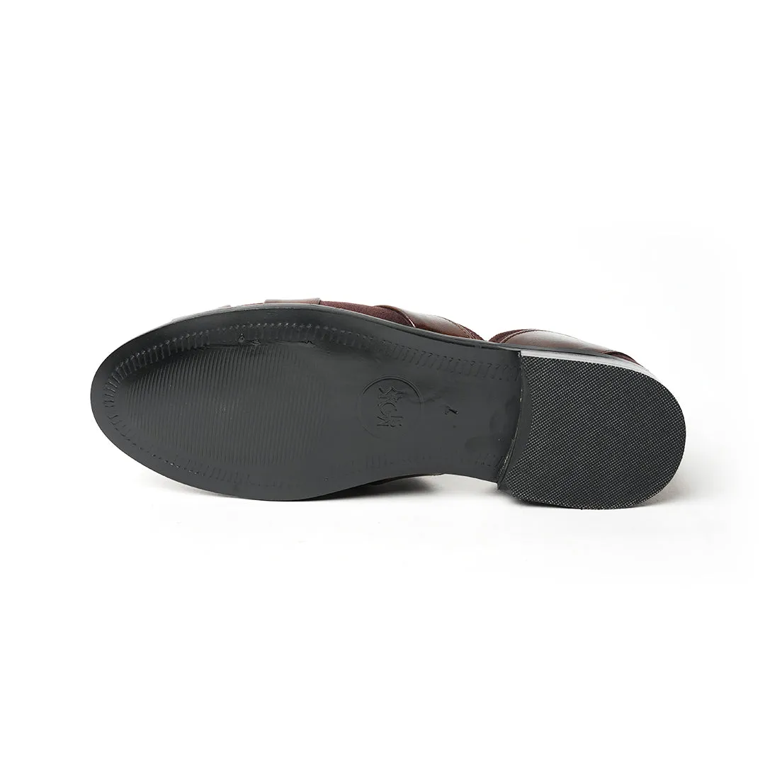 Monkstory Criss Cross Slip-On Sandal - Brown