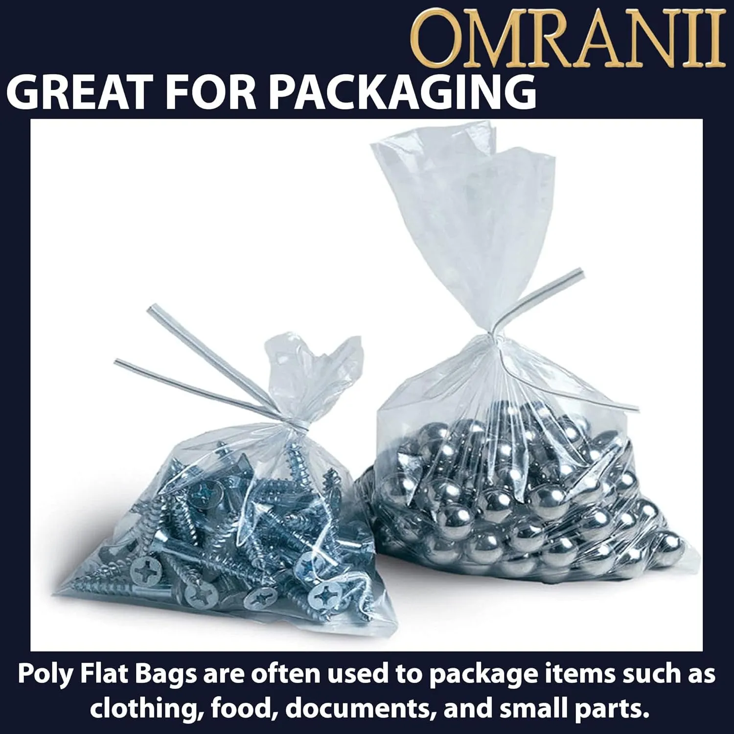 Multiple Sizes Clear Flat Poly Bags, 1.5Mil 10" X 18" & 100 Bags | Low-Density Polyethylene (LDPE), Flat Open Top Plastic Packaging Packing | Flexible and Durable