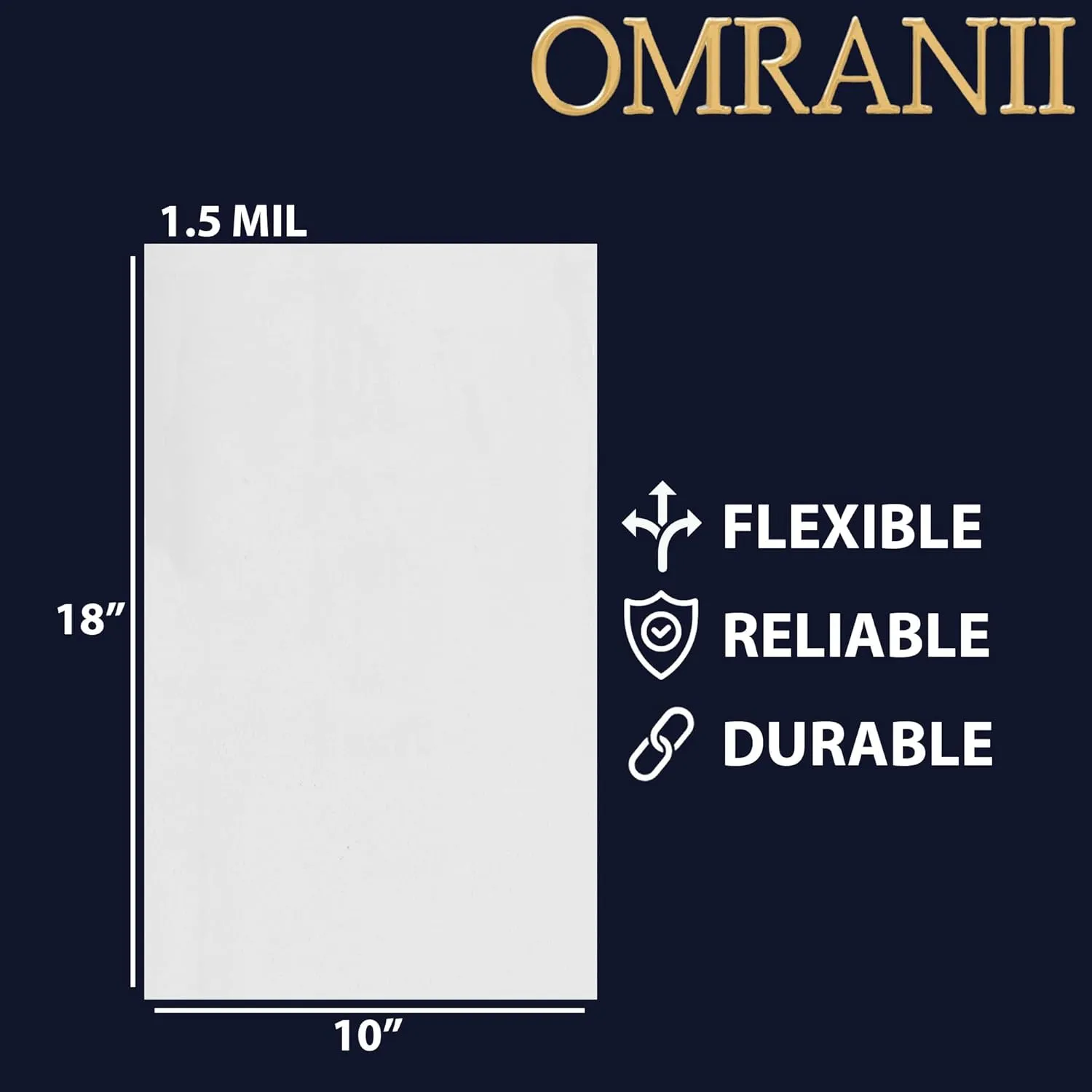 Multiple Sizes Clear Flat Poly Bags, 1.5Mil 10" X 18" & 100 Bags | Low-Density Polyethylene (LDPE), Flat Open Top Plastic Packaging Packing | Flexible and Durable