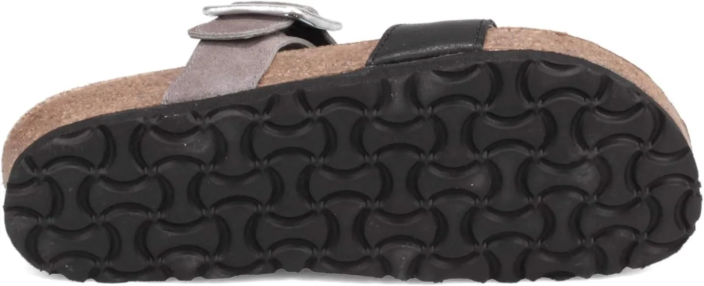 NAOT Footwear Fresno Women’s Toe Loop Slide Sandal with Cork Footbed and Arch Support - Buckle - Comfort and Support – Lightweight and Perfect for Travel – Medium to Wide Fit