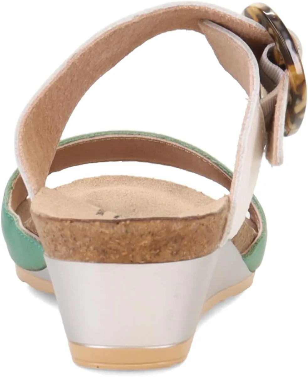 NAOT Footwear Kingdom Women’s Wedge Sandal with Buckle, Cork Footbed, and Arch Support - Adjustable Three-Strap Sandal With Backstrap - Comfort and Support – Lightweight and Perfect for Travel