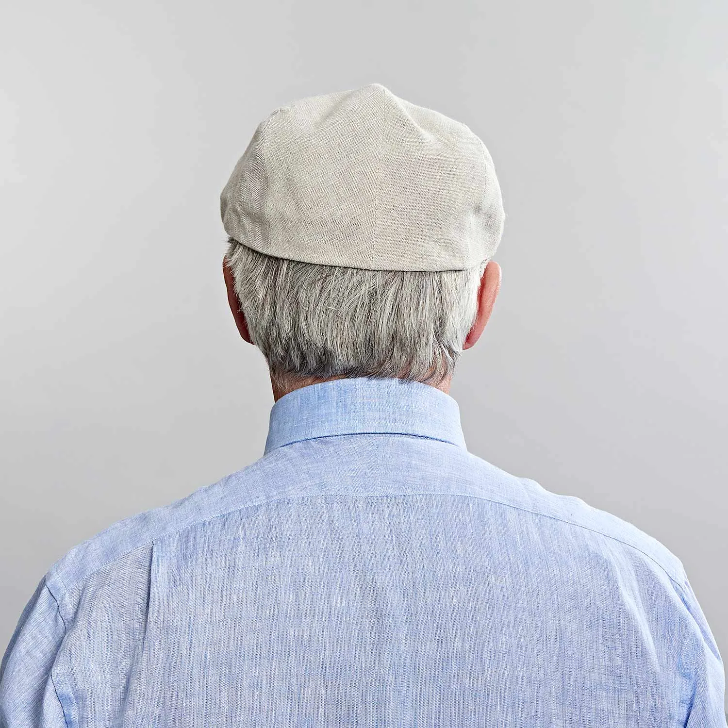Natural Linen Flat Cap