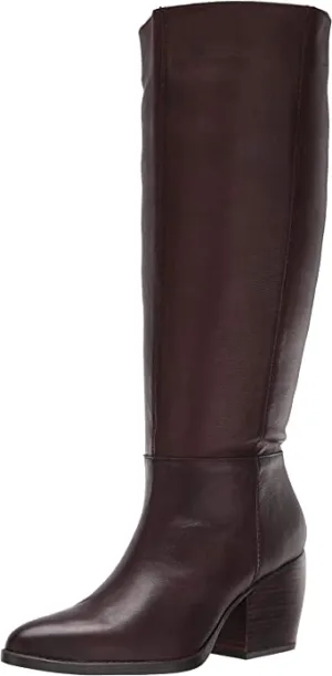 Naturalizer Women's FAE High Shaft Boots Knee, Chocolate Wide Calf, 6.5