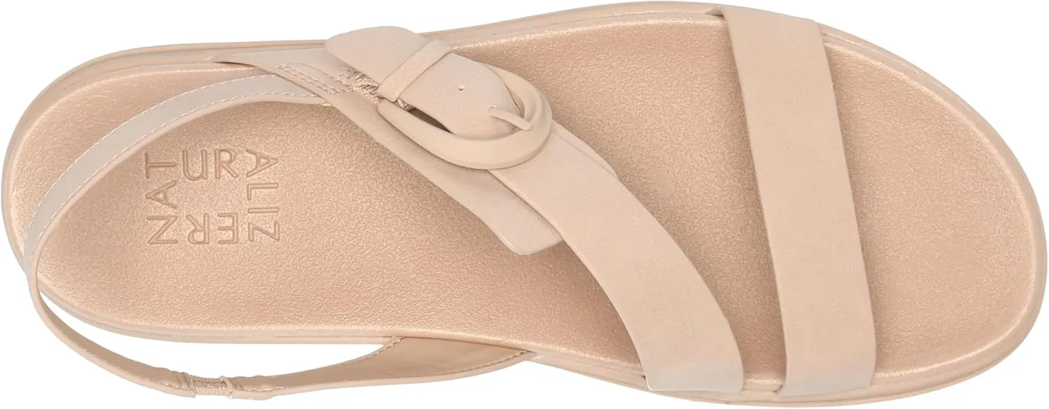 Naturalizer Womens Hope Strappy Slingback Flat Sandal