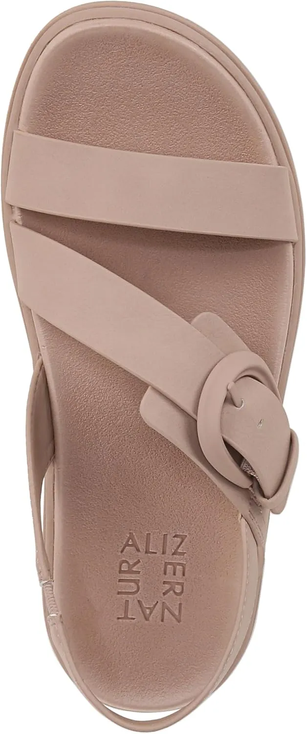 Naturalizer Womens Hope Strappy Slingback Flat Sandal