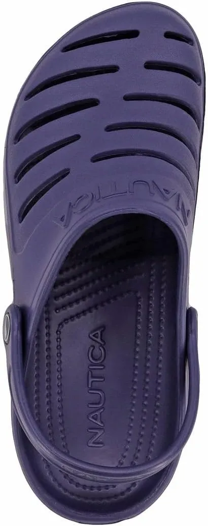 Nautica Men's Clogs - Athletic Sports Sandal - Slip-On with Adjustable Back Strap - (Water Shoes/Fuzzy Slippers) River Edge
