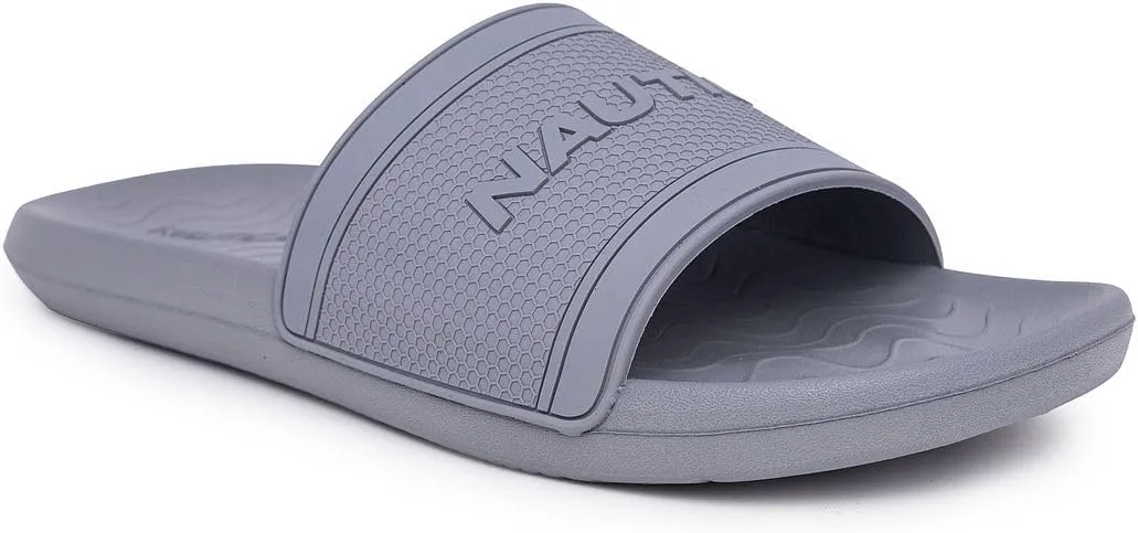 Nautica Men's Open Toe Slide Sandals - Comfortable Indoor & Outdoor Shower Slippers