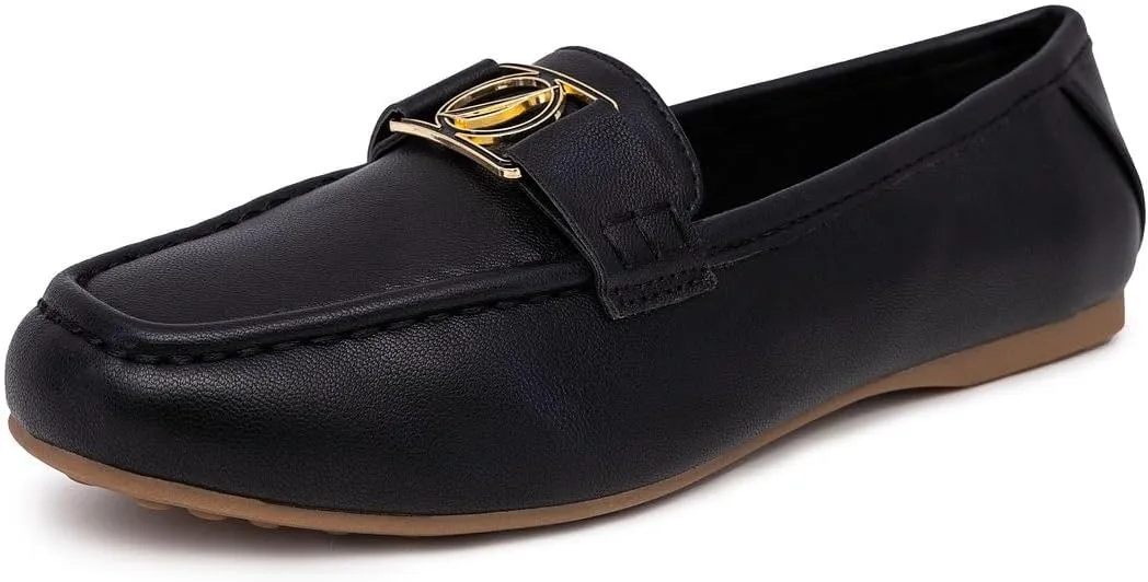 Nautica Woman Flat Loafers Designer Vegan Leather Penny Shoes Slip On - Soft, Durable and Flexible Luxury Resistant Feel Lightweight & Comfortable Memory Foam Everyday Moccasins.