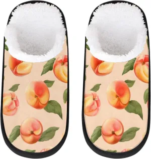 Nectarines Women's Indoor Bedroom Slippers Soft Fuzzy Slip On House Slippers for Winter Bedroom Outdoor
