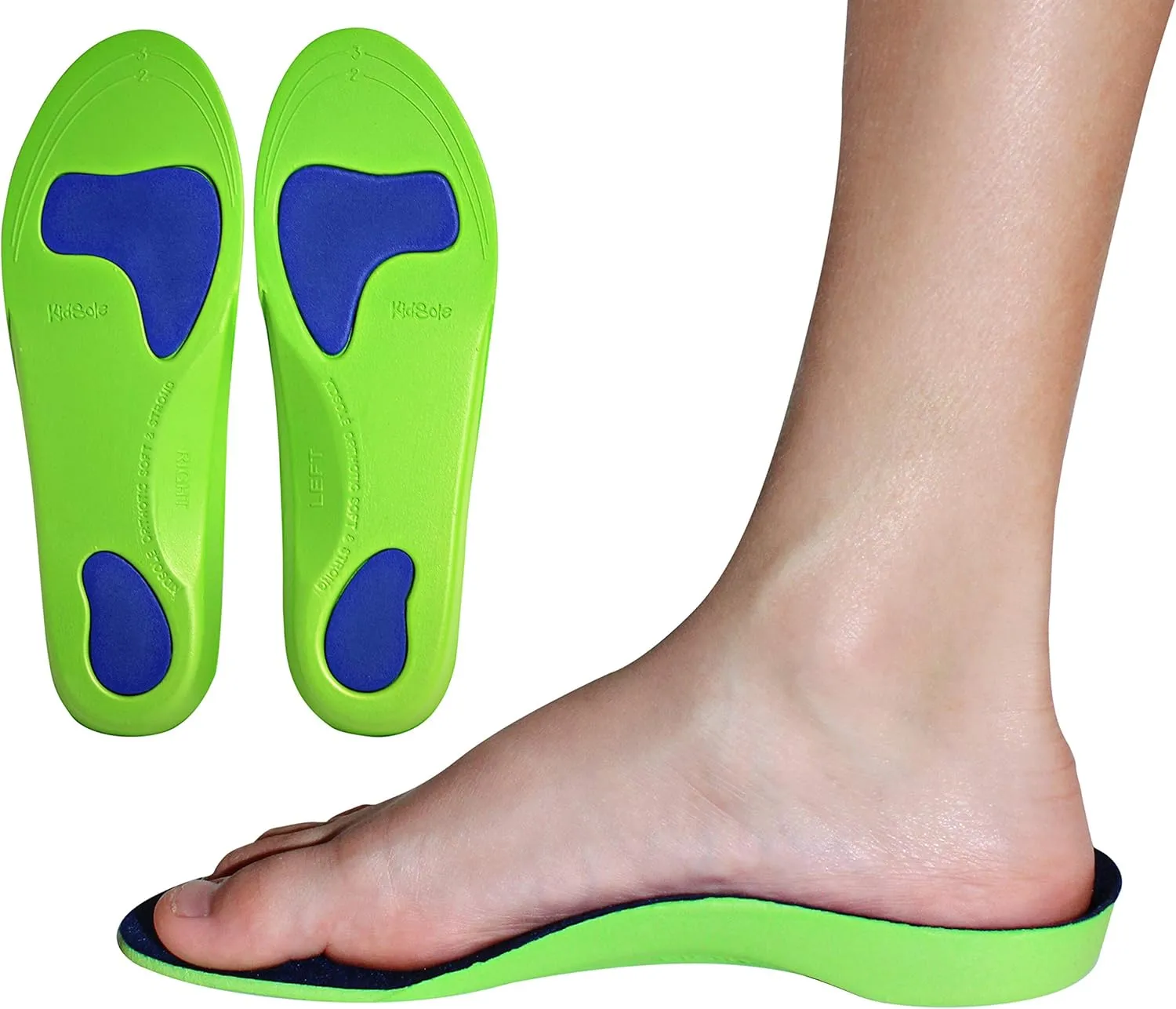 Neon Fix Sport Premium Grade Orthotic Insole Revolutionary Lightweight Soft & Sturdy Orthotic Active Children with Flat Feet Who Need Arch Support ((22 CM) US Kids Shoe Sizes 3-4)