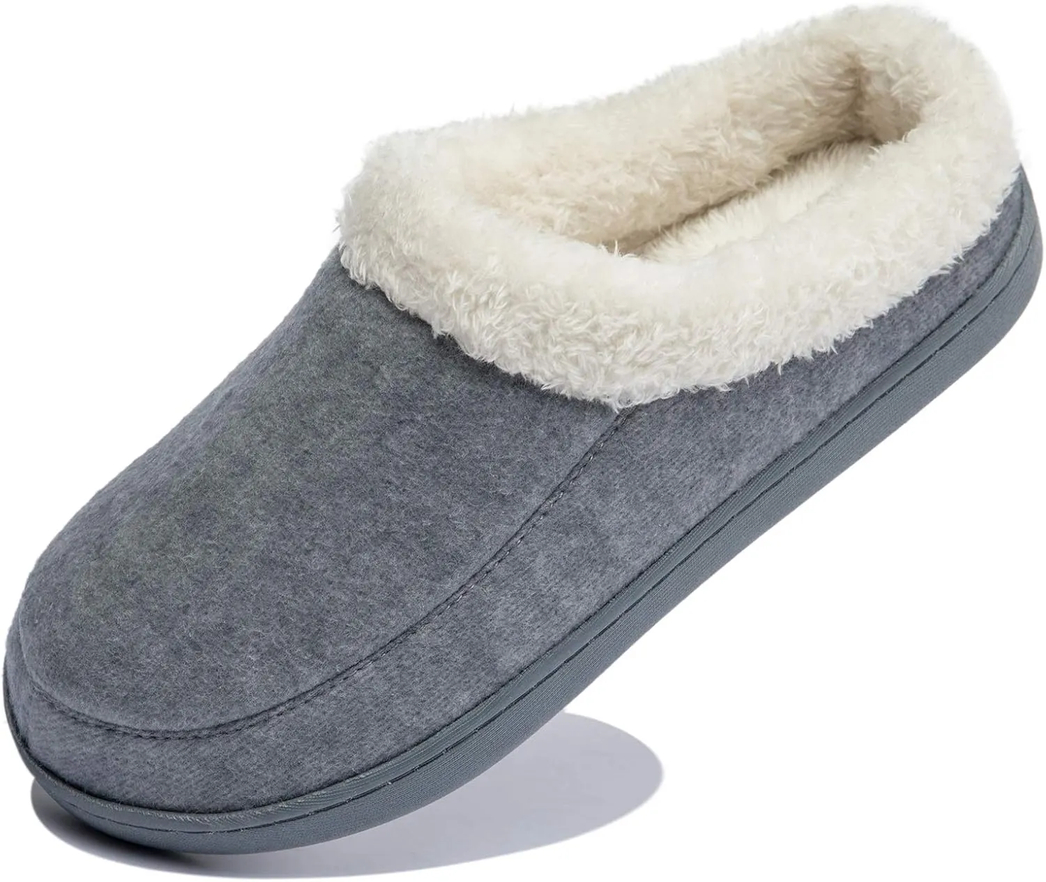 NewDenBer Women's Cozy Memory Foam Slippers Soft Fleece Lined Slip on Indoor Outdoor House Shoes