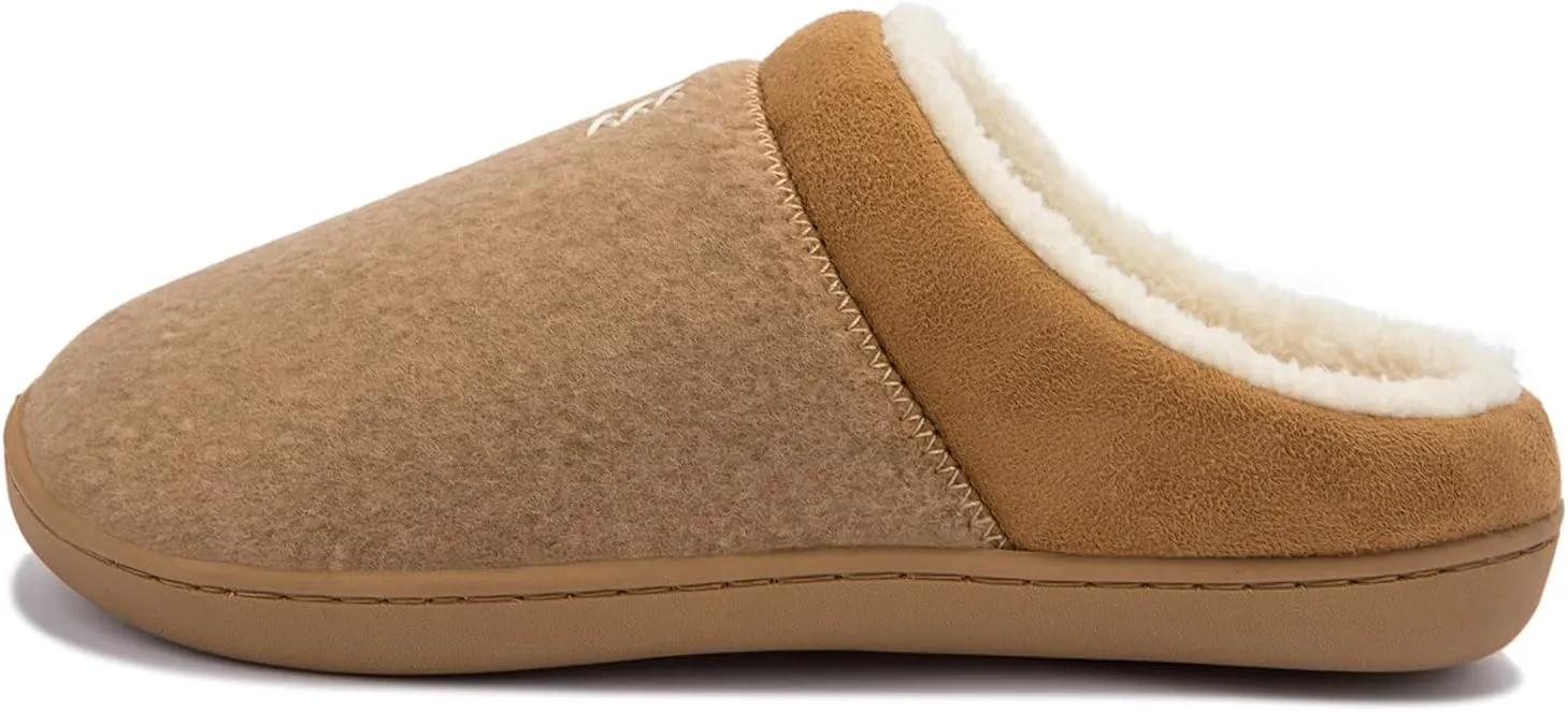 NewDenBer Women's Cozy Memory Foam Slippers Soft Fleece Lined Slip on Indoor Outdoor House Shoes