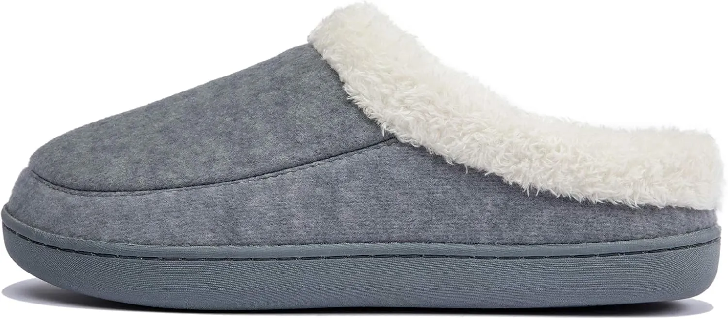 NewDenBer Women's Cozy Memory Foam Slippers Soft Fleece Lined Slip on Indoor Outdoor House Shoes