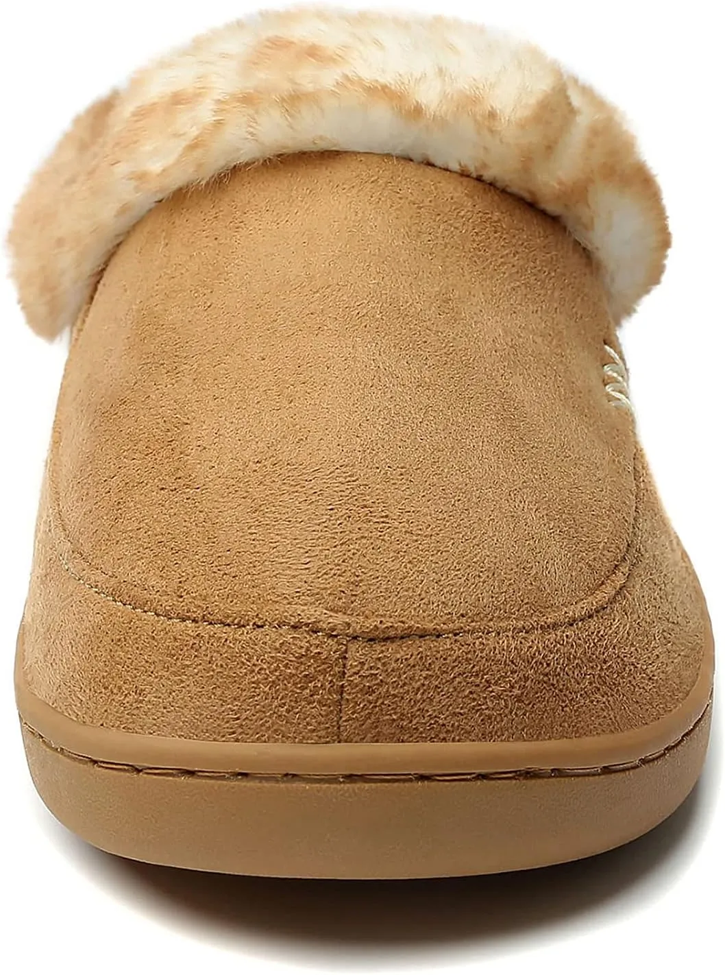 NewDenBer Women's Cozy Memory Foam Slippers Suede Plush Faux Fur Lined Slip on Indoor Outdoor House Shoes