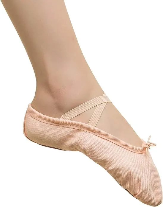 Nexete Women Canvas Ballet Dance Shoes Yoga Gymnastics Leather Split-Sole Slipper Flate Shoes for Women