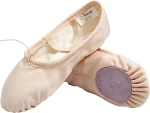 Nexete Women Canvas Ballet Dance Shoes Yoga Gymnastics Leather Split-Sole Slipper Flate Shoes for Women
