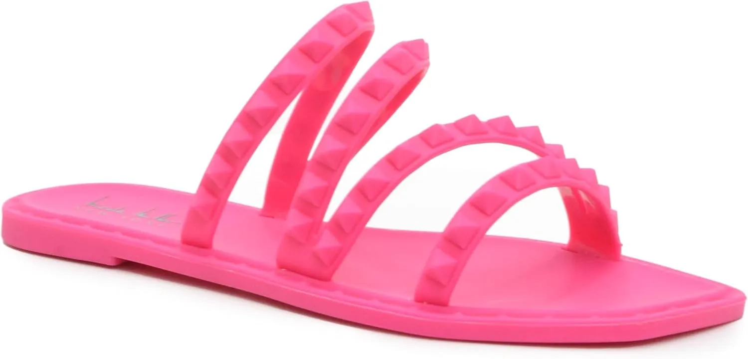 Nicole Miller Womens Grecia Eva Sandal Slip on for all Day Use, perfect for Beach, Pool and Home