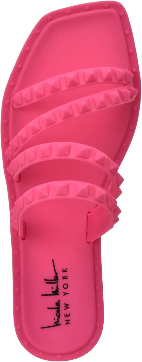 Nicole Miller Womens Grecia Eva Sandal Slip on for all Day Use, perfect for Beach, Pool and Home